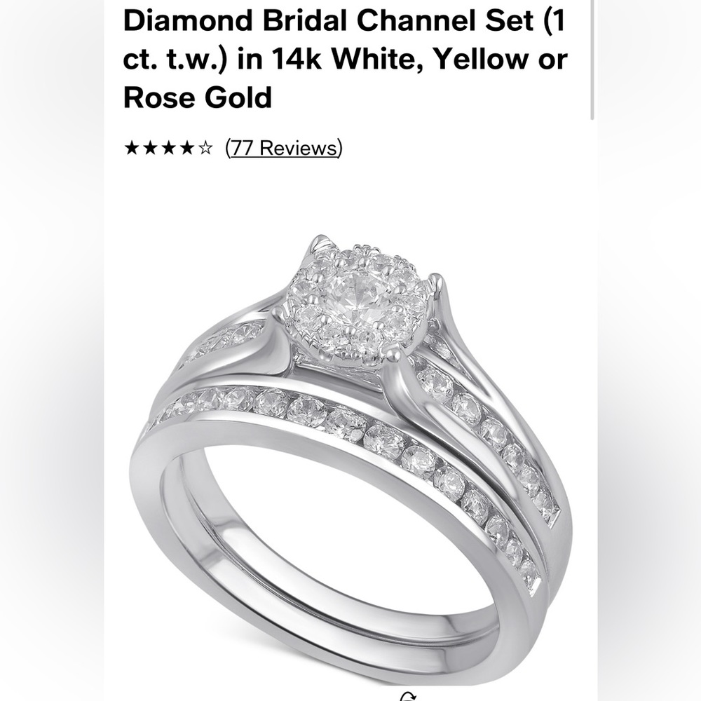 Diamond bridal channel set